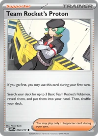 Team Rocket's Proton #208 from Ascended Heroes