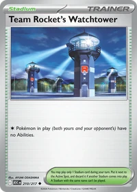 Team Rocket's Watchtower #210 from Ascended Heroes
