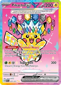 Pikachu ex #277 from Ascended Heroes
