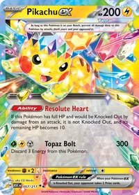 Pikachu ex #57 from Ascended Heroes
