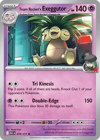 Team Rocket's Exeggutor #78 from Ascended Heroes