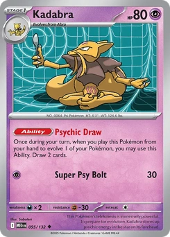 Kadabra #55 from Mega Evolution