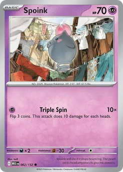 Spoink #62 from Mega Evolution