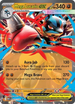 Mega Lucario ex #77 from Mega Evolution