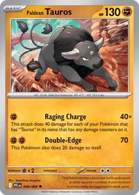 Paldean Tauros #48 from Phantasmal Flames