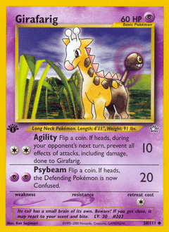Girafarig #58 from Neo Genesis