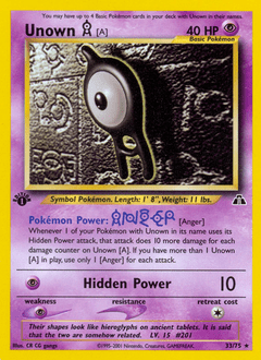 Unown [A] #33 from Neo Discovery