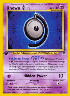 Unown [D] #47 from Neo Discovery