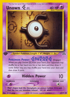 Unown [E] #67 from Neo Discovery