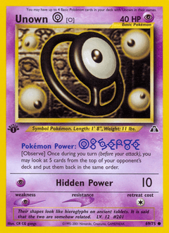 Unown [O] #69 from Neo Discovery