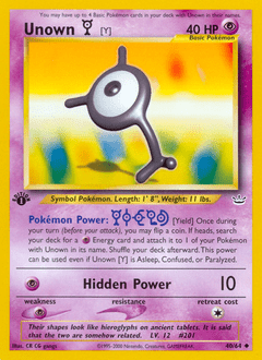 Unown [Y] #40 from Neo Revelation