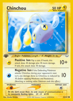 Chinchou #42 from Neo Revelation