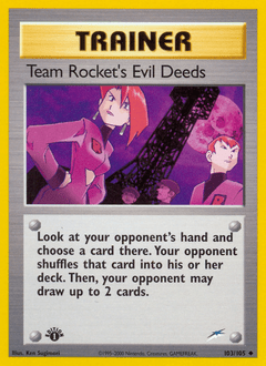 Team Rocket's Evil Deeds #103 from Neo Destiny
