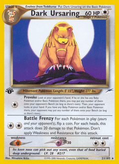 Dark Ursaring #21 from Neo Destiny