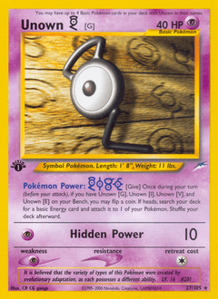 Unown [G] #27 from Neo Destiny