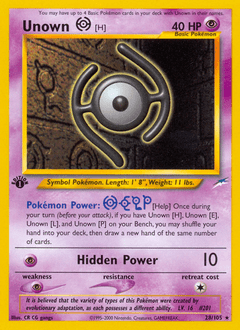 Unown [H] #28 from Neo Destiny