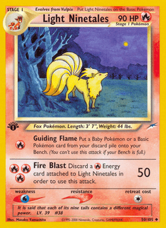 Light Ninetales #50 from Neo Destiny