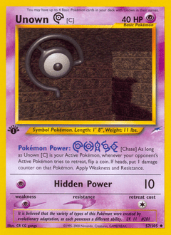 Unown [C] #57 from Neo Destiny