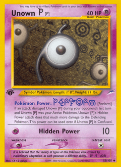 Unown [P] #58 from Neo Destiny