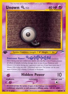 Unown [Q] #59 from Neo Destiny