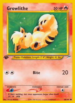Growlithe #68 from Neo Destiny