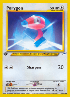 Porygon #78 from Neo Destiny
