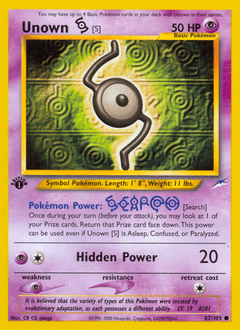 Unown [S] #87 from Neo Destiny