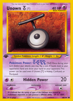 Unown [T] #88 from Neo Destiny