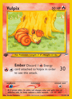 Vulpix #91 from Neo Destiny