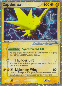 Zapdos ex #33 from Nintendo Black Star Promos