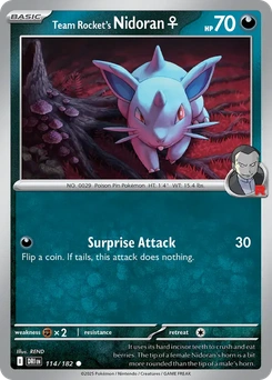 Team Rocket's Nidoran ♀ #114 from Destined Rivals
