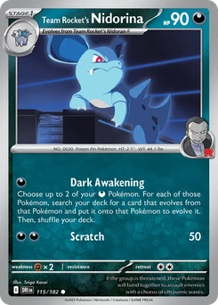 Team Rocket's Nidorina #115 from Destined Rivals