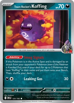 Team Rocket's Koffing #125 from Destined Rivals