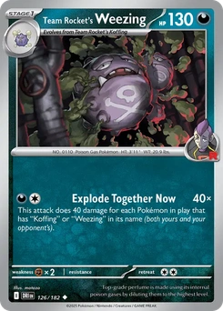 Team Rocket's Weezing #126 from Destined Rivals