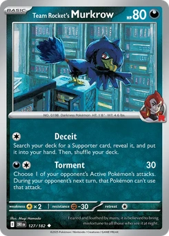 Team Rocket's Murkrow #127 from Destined Rivals