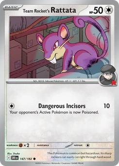 Team Rocket's Rattata #147 from Destined Rivals