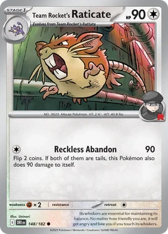 Team Rocket's Raticate #148 from Destined Rivals
