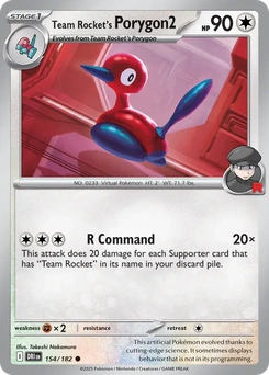 Team Rocket's Porygon2 #154 from Destined Rivals