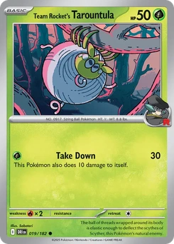 Team Rocket's Tarountula #19 from Destined Rivals