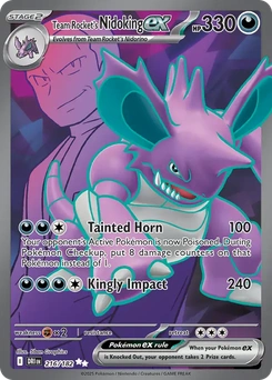 Team Rocket's Nidoking ex #216 from Destined Rivals