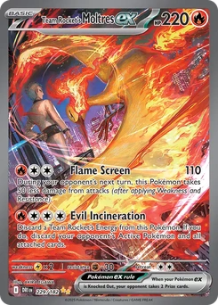 Team Rocket's Moltres ex #229 from Destined Rivals
