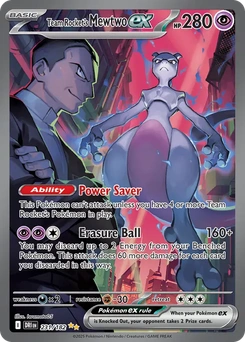 Team Rocket's Mewtwo ex #231 from Destined Rivals