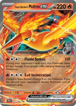 Team Rocket's Moltres ex #31 from Destined Rivals