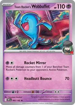 Team Rocket's Wobbuffet #82 from Destined Rivals