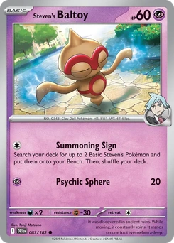 Steven's Baltoy #83 from Destined Rivals