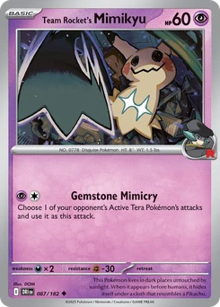 Team Rocket's Mimikyu #87 from Destined Rivals