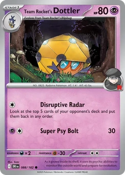 Team Rocket's Dottler #88 from Destined Rivals