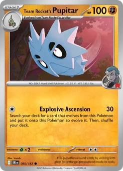 Team Rocket's Pupitar #95 from Destined Rivals