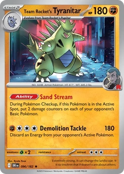 Team Rocket's Tyranitar #96 from Destined Rivals