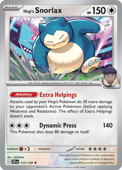 Hop's Snorlax #117 from Journey Together
